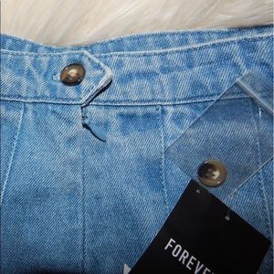 FOREVER 21 pleaded jean skirt